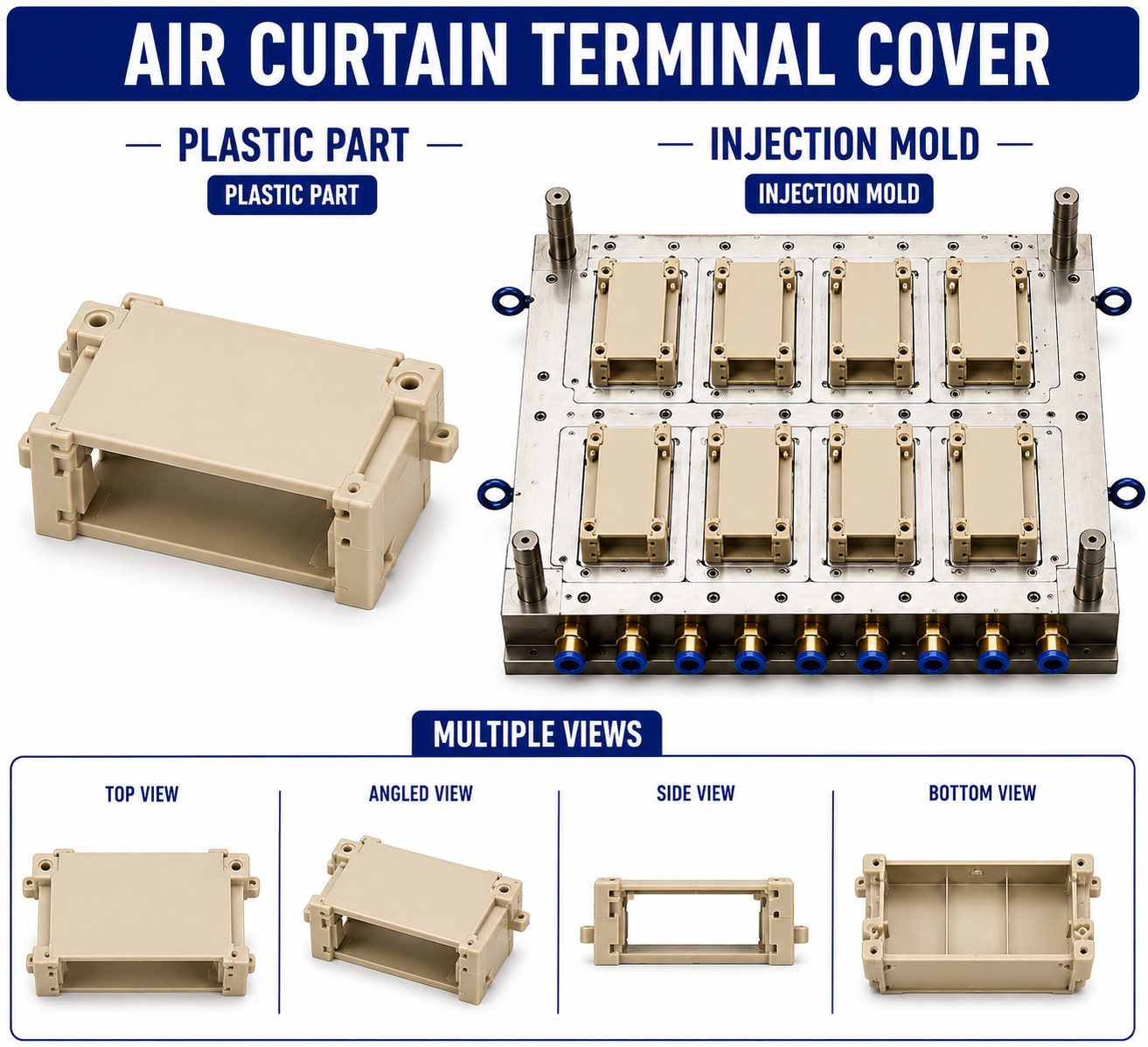 Air Curtain Plastic Terminal Cover Mould and Moulding Service